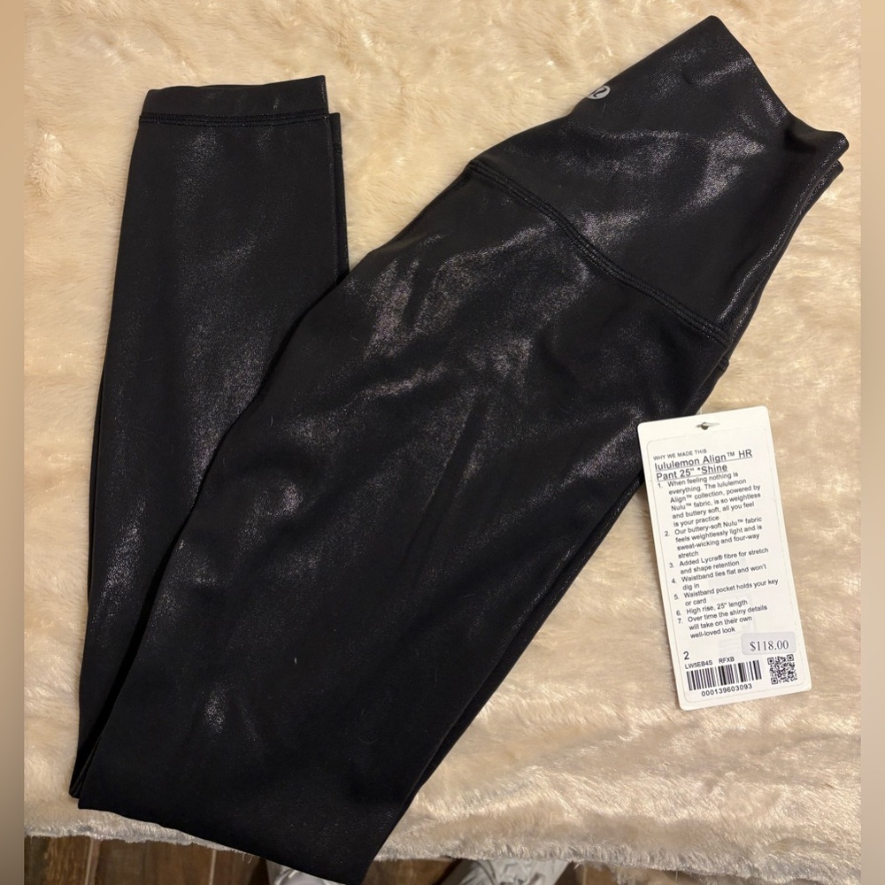 Lululemon Athletica Black HR Shine Pants